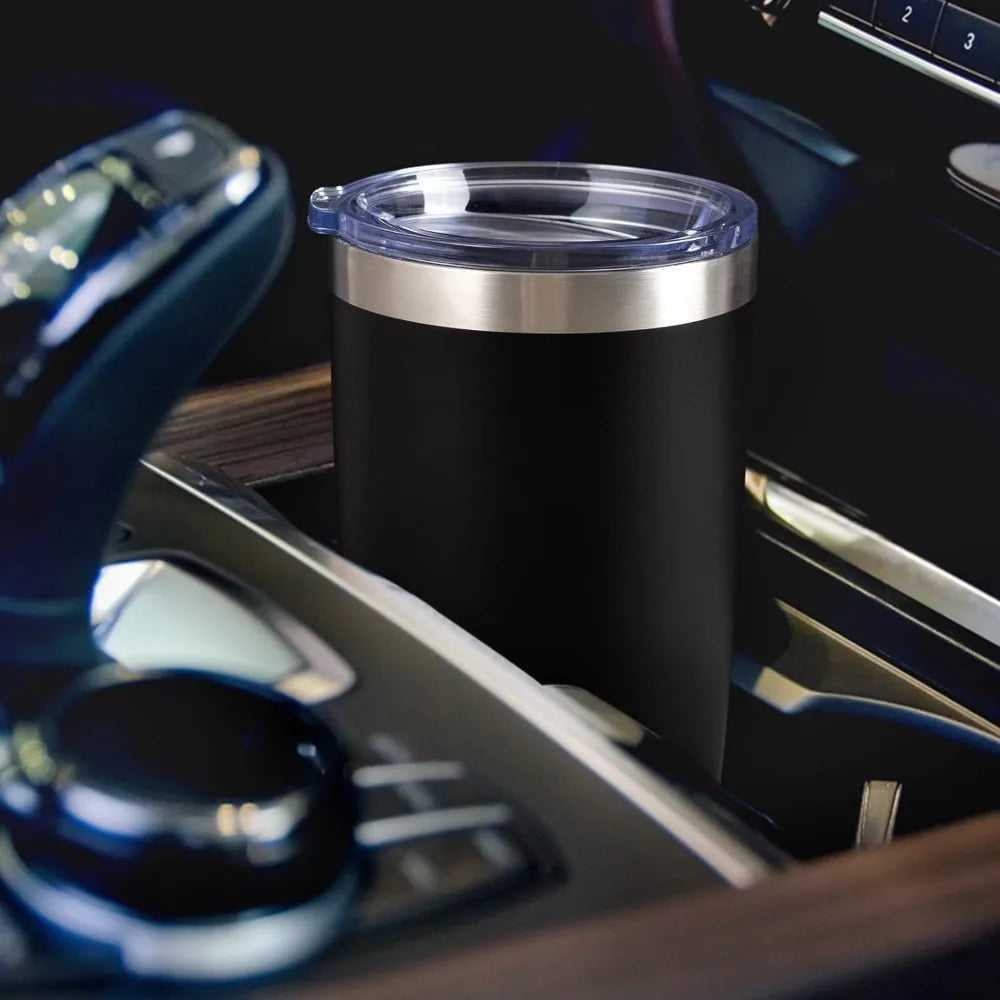 20oz Insulated Tumblers with Lid Stainless Steel Double Wall Tumbler Travel Coffee Cups Powder Coated Tapered Metal Thermal Mug